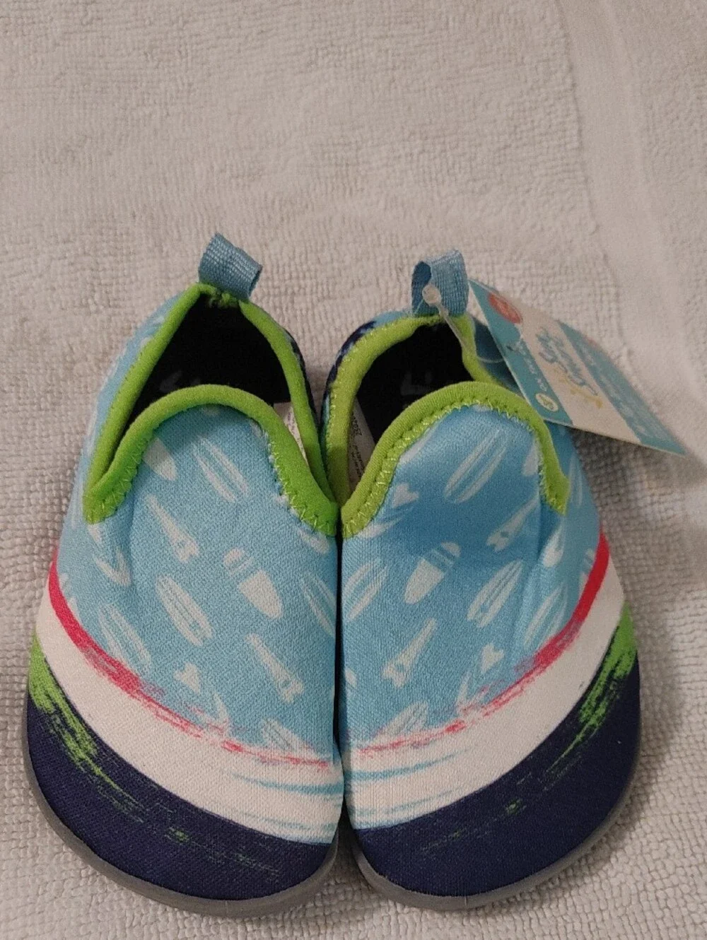 Agua Sun Smart Kids Blue Surf-Print Water Shoes